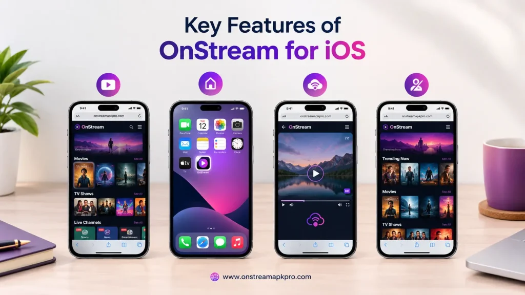 OnStream for iOS – Easy & Free Install Guide (2026) 4 Key Features of OnStream for iOS