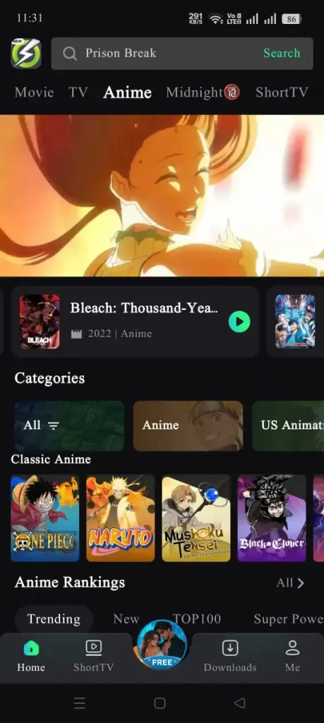anime content