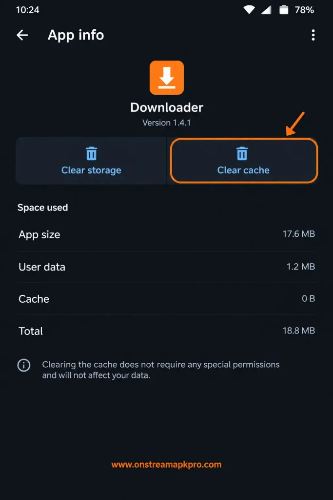 OnStream Not Working? Complete Guide With 9 Proven Fixes 3 Clearing OnStream's cache to fix buffering and crashes