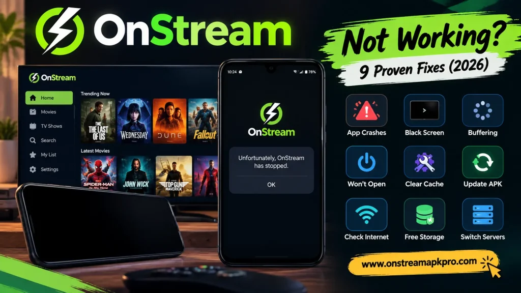 OnStream Not Working? Complete Guide With 9 Proven Fixes 1 OnStream not working complete guide